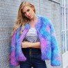 New Colorful Women'S Fur Coat Autumn Winter Jacket Woman Casual Fur Coat Natural Fur Streetwear