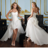 Short and long long tube top sweet European and American foreign trade wedding dress