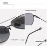 Adult male metal polarized sunglasses
