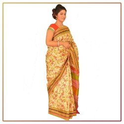 Murshidabad Silk Printed Saree 042