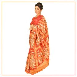 Murshidabad Silk Printed Saree 043