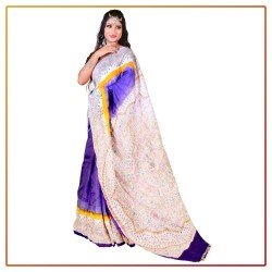 Murshidabad Silk Printed Saree 086
