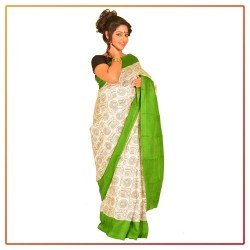 Murshidabad Silk Printed Saree 081