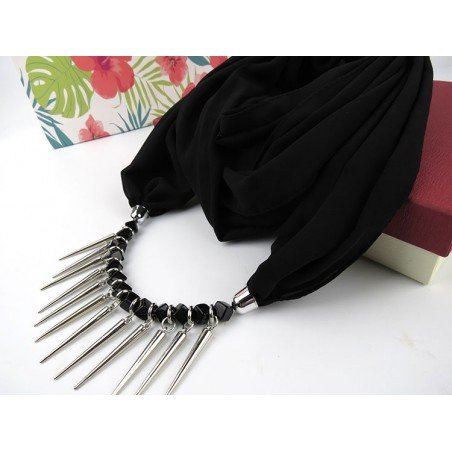 Crystal necklace pendant scarf national wind female Korean version of the wild decoration